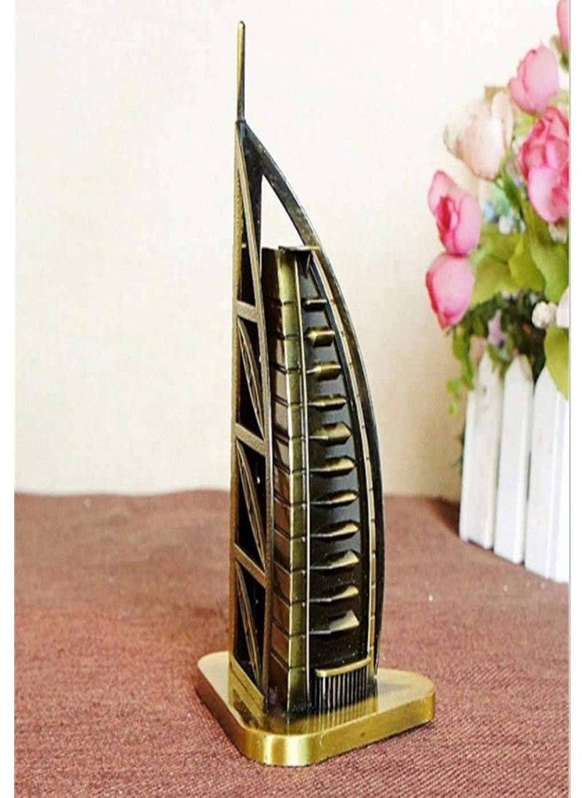 Lilone Burj-Al-Arab Metal Showpiece for Home Decor (6" Inch, Antique Bronze) - Image 1
